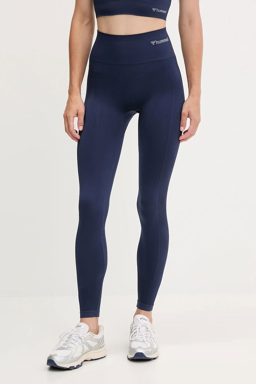 Hummel leggins de antrenament Tif culoarea negru, uni, 210492