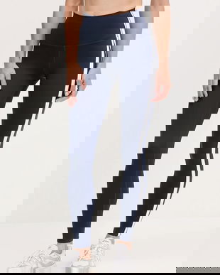 P.E Nation leggins de antrenament Highgate culoarea bleumarin, cu imprimeu, 252G089