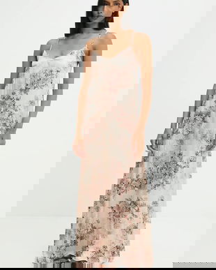 Answear.LAB rochie culoarea bej, maxi, evazati