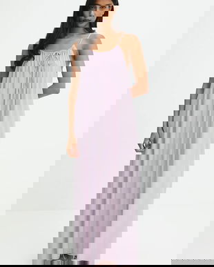 Answear.LAB rochie culoarea violet, maxi, drept