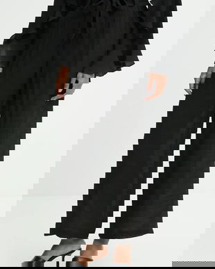 Answear.LAB pantaloni culoarea negru, lat, high waist