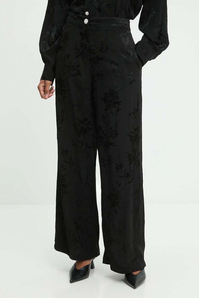 Answear.LAB pantaloni culoarea negru, lat, high waist