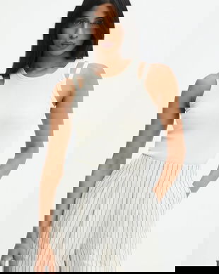 Answear.LAB bluza culoarea bej, neted