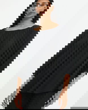 Answear.LAB bluza culoarea negru, neted