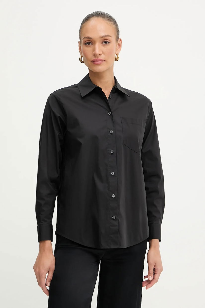 MICHAEL Michael Kors cămașă culoarea negru, cu guler clasic, regular, MT540TYF4C