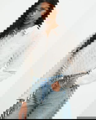 Answear Lab camasa din bumbac culoarea bej, cu guler clasic, relaxed