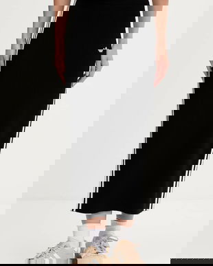 adidas Originals fusta 3-Stripes culoarea negru, midi, creion, JW2661