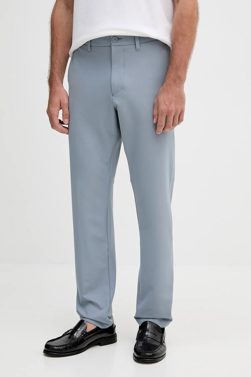 BOSS Green pantaloni culoarea bleumarin, drept, 50534303