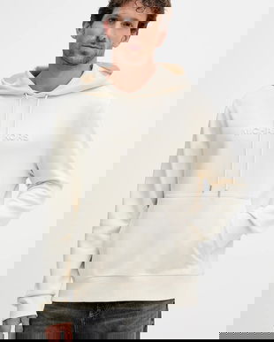 Michael Kors bluză culoarea gri, cu glugă, cu imprimeu, CR552G25MF