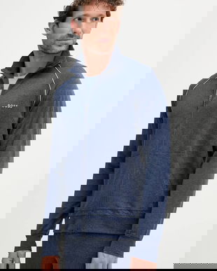 BOSS bluză lounge culoarea gri, uni, 50515307