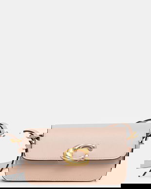 Coach poșetă de piele Zoe culoarea galben, CAM18