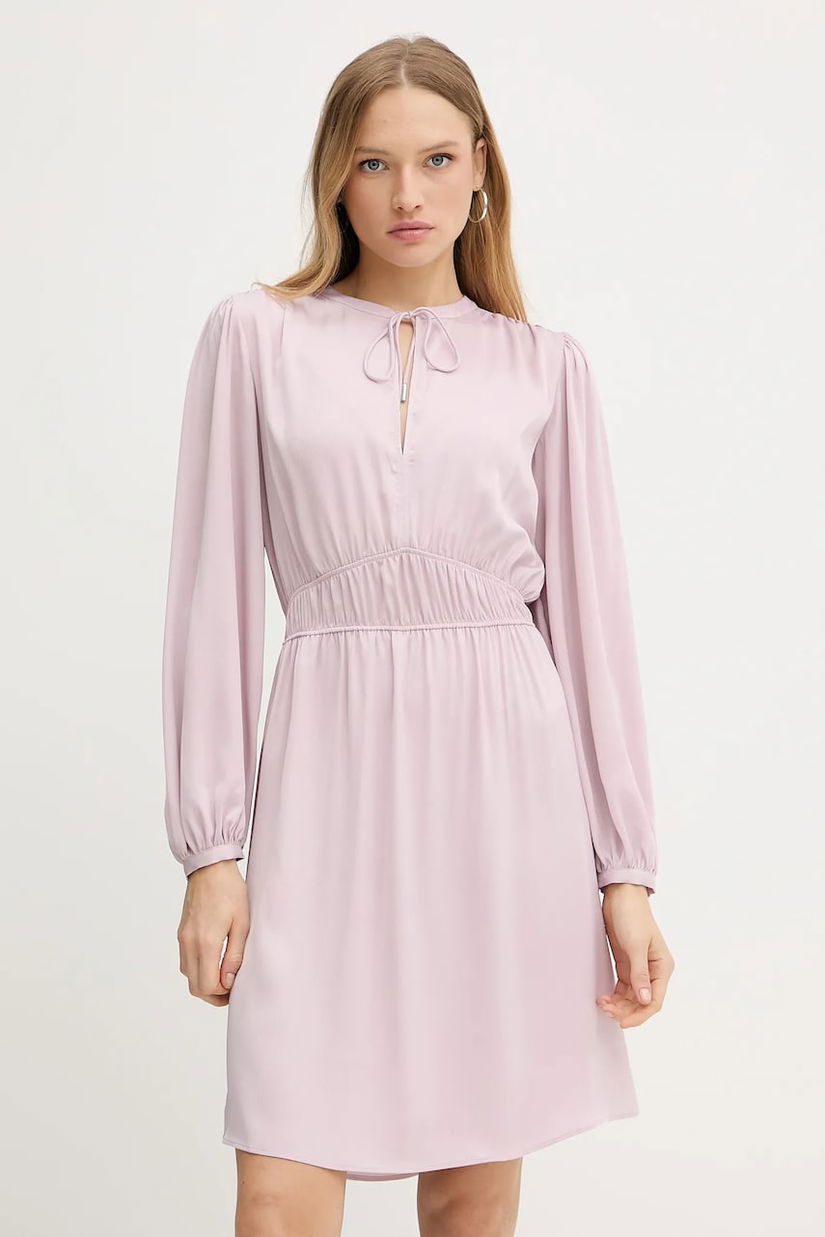 BOSS Orange rochie culoarea roz, mini, evazati, 50544038