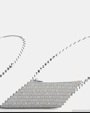 Dkny poșetă culoarea gri, R5235G57