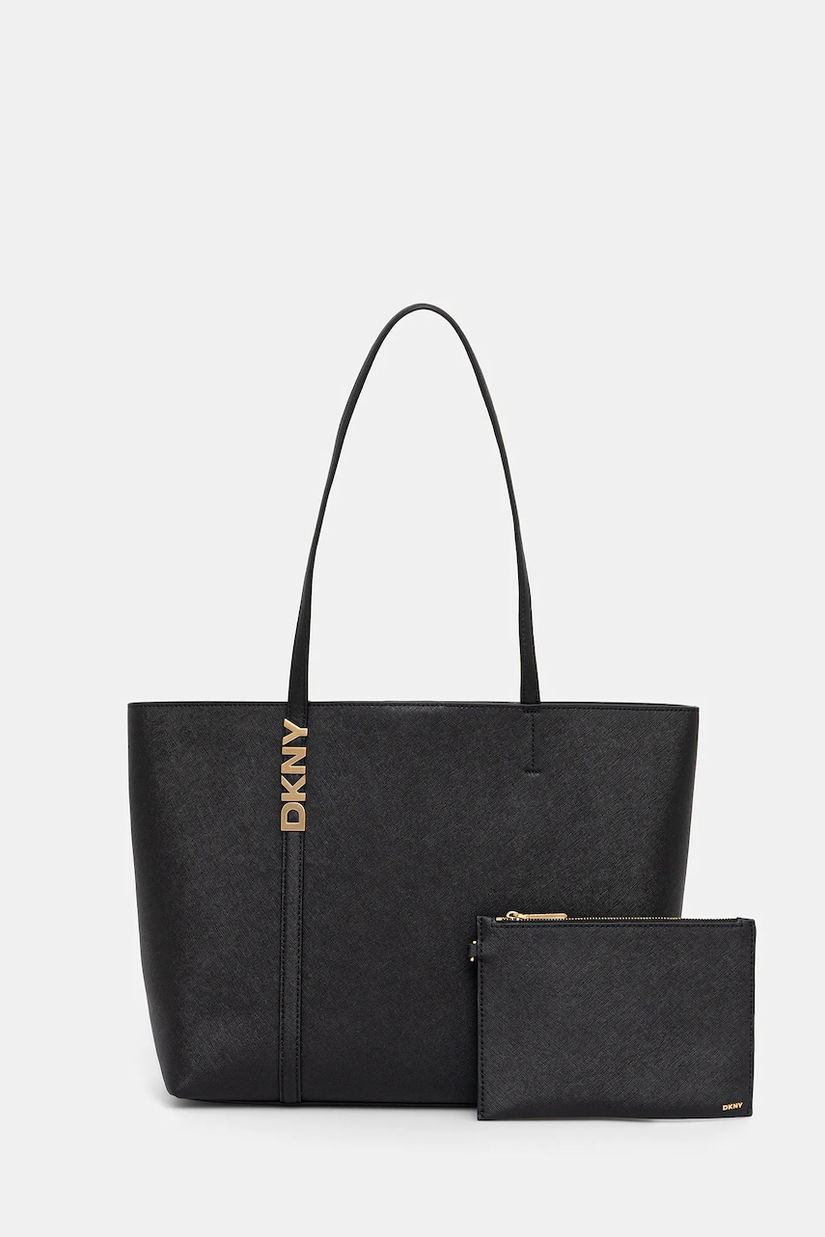 Dkny poșetă de piele culoarea negru, R52AKG54