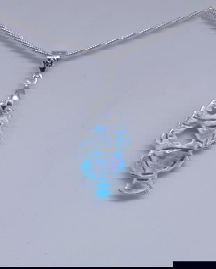 Pandantiv unicat, peste din argint fin emailat