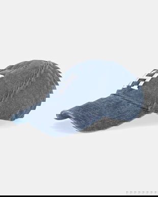 Hackett London șapcă de baseball din denim culoarea bleumarin, cu imprimeu, HM042654