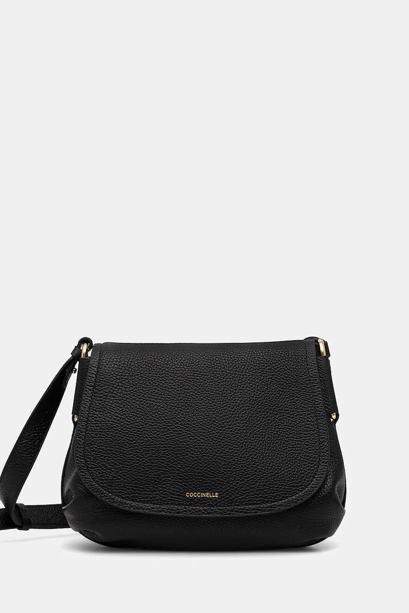 Coccinelle poșetă de piele REBEKKA culoarea negru, E1.T95.15.02.01