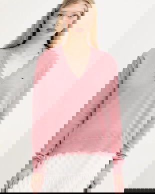 Tommy Jeans pulover de bumbac culoarea roz, light, DW0DW19888