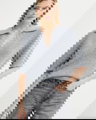 Gestuz pulover de lână culoarea bej, light, 10910035