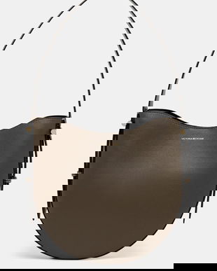 Victoria Beckham poșetă de piele culoarea maro, B125AAC006190A