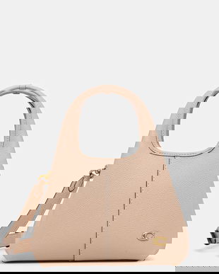 Coach poseta de piele culoarea maro