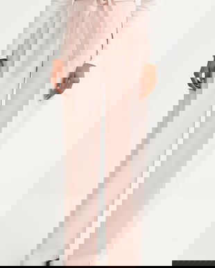 BOSS pantaloni culoarea negru, drept, high waist, 50479405