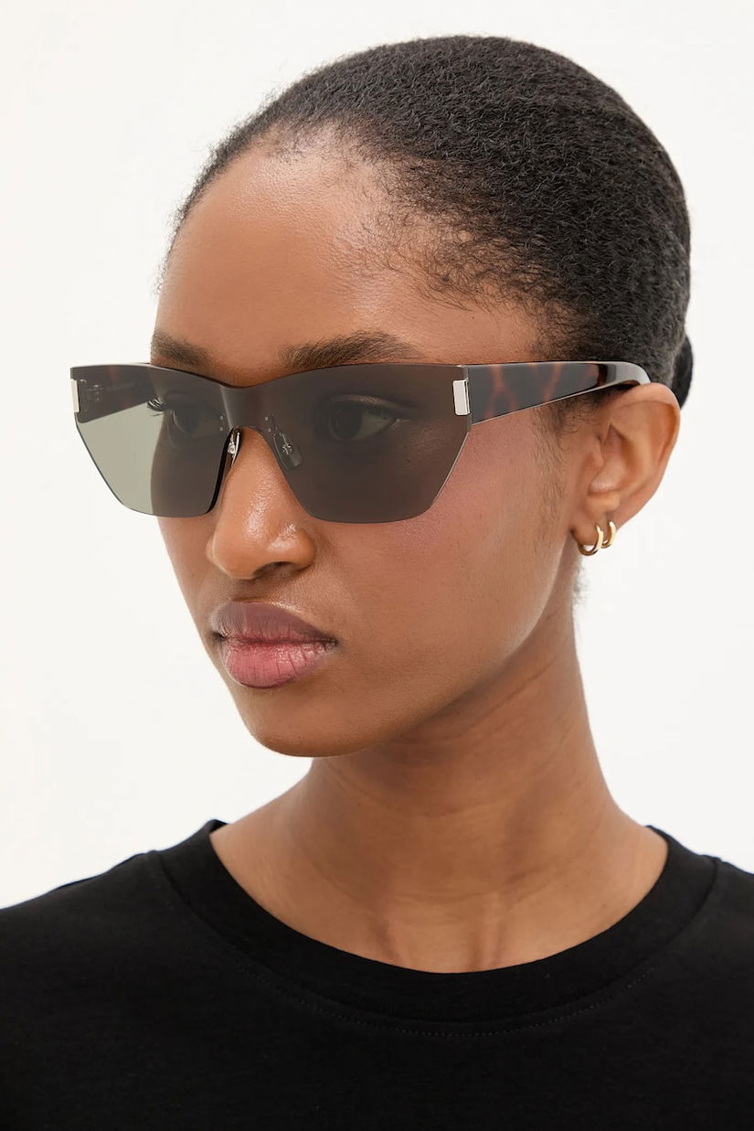 Saint Laurent ochelari de soare culoarea verde, SL 755
