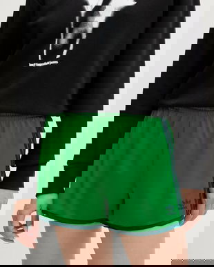 adidas Originals pantaloni scurți 3-Stripes culoarea verde, cu imprimeu, medium waist, JZ3512