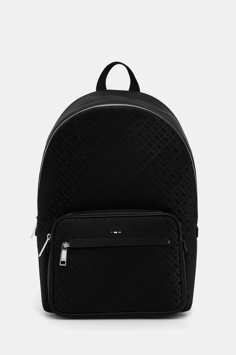 BOSS rucsac culoarea negru, mare, cu imprimeu, 50548062