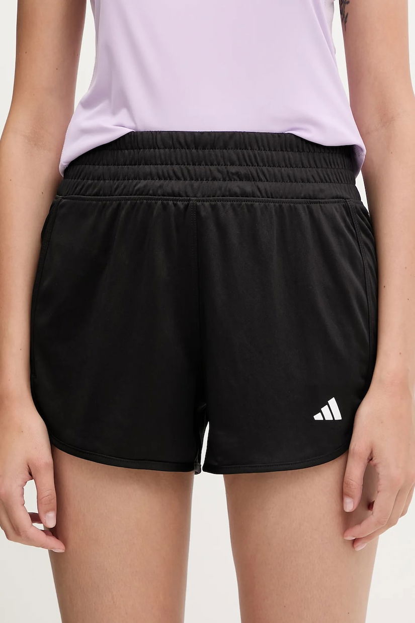 adidas Performance pantaloni scurți de antrenament Pacer culoarea negru, uni, high waist