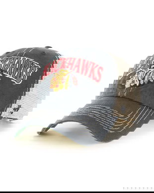 47brand șapcă NHL Chicago Blackhawks culoarea neagră, cu imprimeu  H-TSCLA04LAP-VB