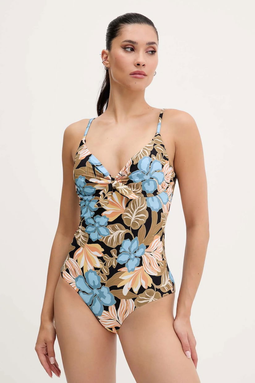 Rip Curl costum de baie dintr-o bucată culoarea negru, cupă ușor rigidizată, 0EVWSW