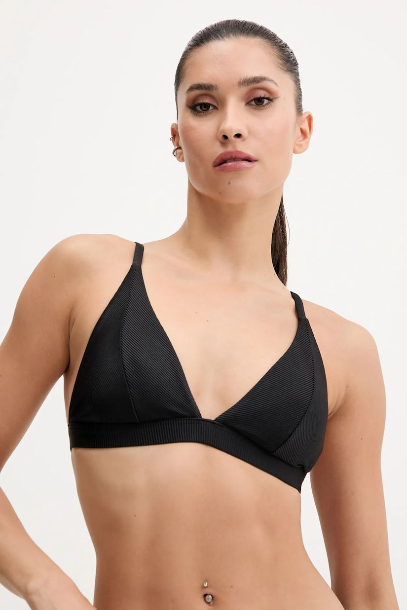 adidas sutien de baie Iconisea culoarea negru, cupă ușor rigidizată, JX5051