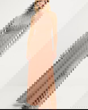 Answear Lab rochie culoarea roz, maxi, evazati