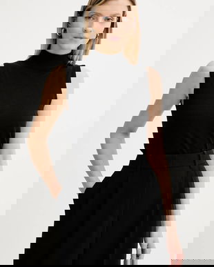 MICHAEL Michael Kors vesta de lână culoarea negru, light, cu turtleneck, MT561904VR