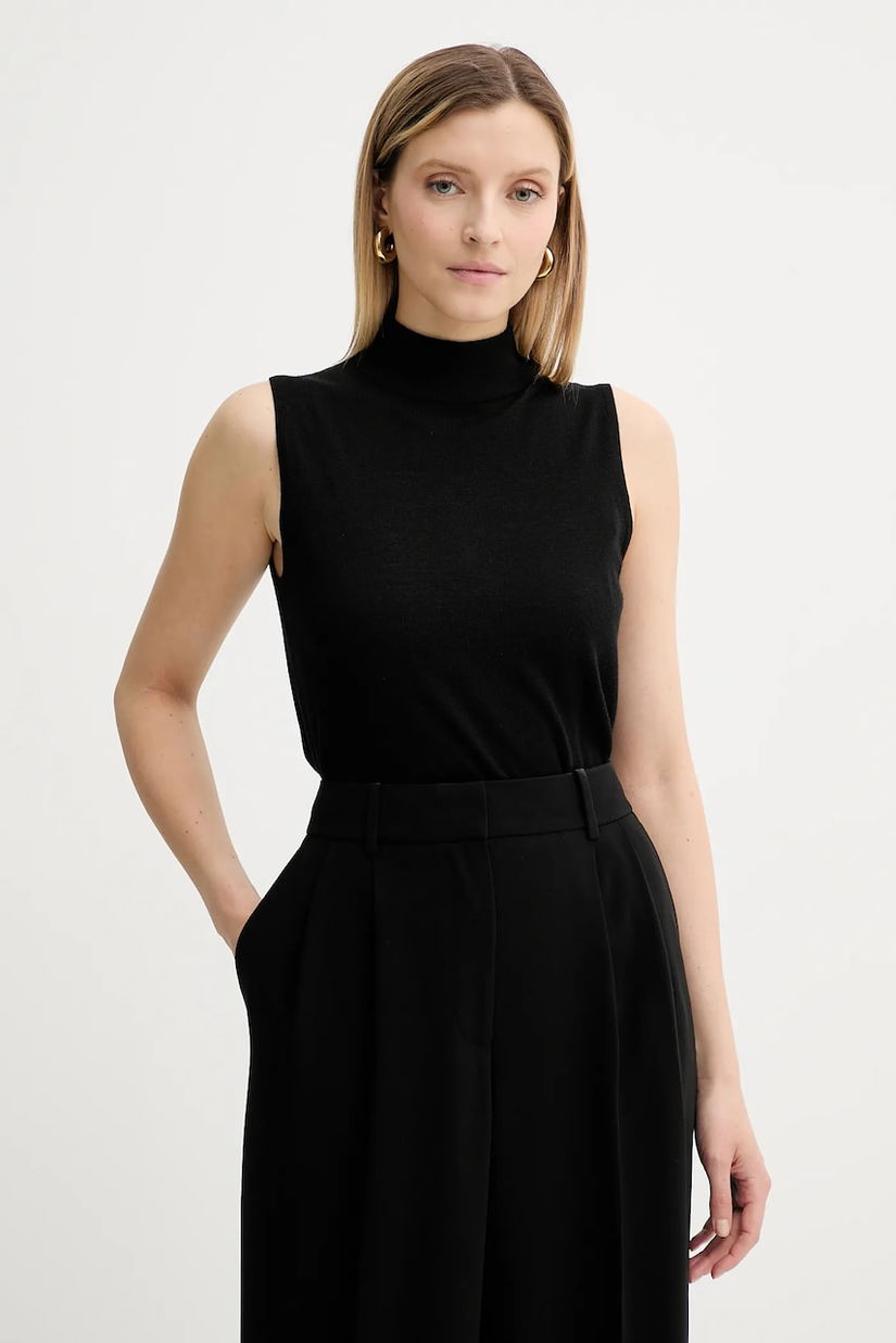 MICHAEL Michael Kors vesta de lână culoarea negru, light, cu turtleneck, MT561904VR