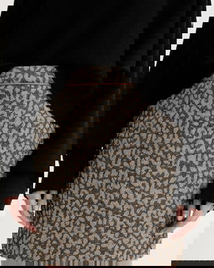 BOSS Orange fustă culoarea bej, mini, creion, 50545996