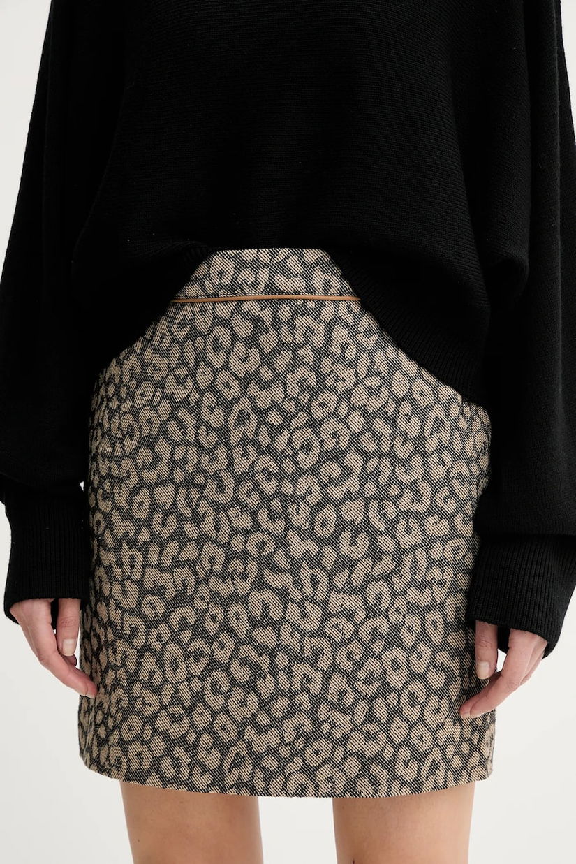 BOSS Orange fustă culoarea bej, mini, creion, 50545996