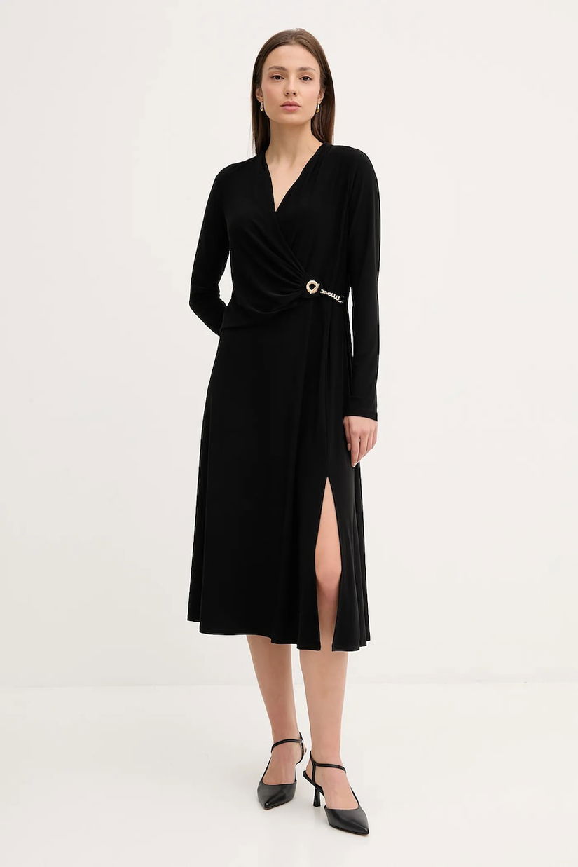 Joseph Ribkoff rochie culoarea negru, midi, evazați, 253235