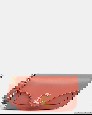 Coccinelle poșetă de piele COCCINELLE C-ME CALF culoarea portocaliu, E1.SSK.12.03.01