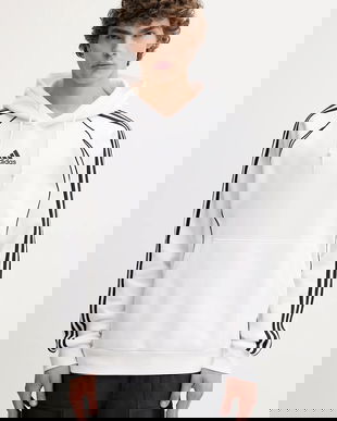 adidas Originals bluză Teamgeist culoarea alb, cu glugă, cu imprimeu, JY6393