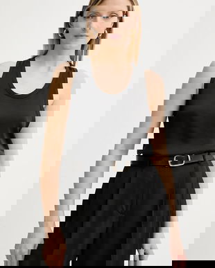 MICHAEL Michael Kors bluză culoarea negru, uni, MT540TXAYJ