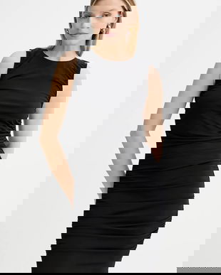 MICHAEL Michael Kors rochie culoarea negru, mini, mulată, MT58349H6J