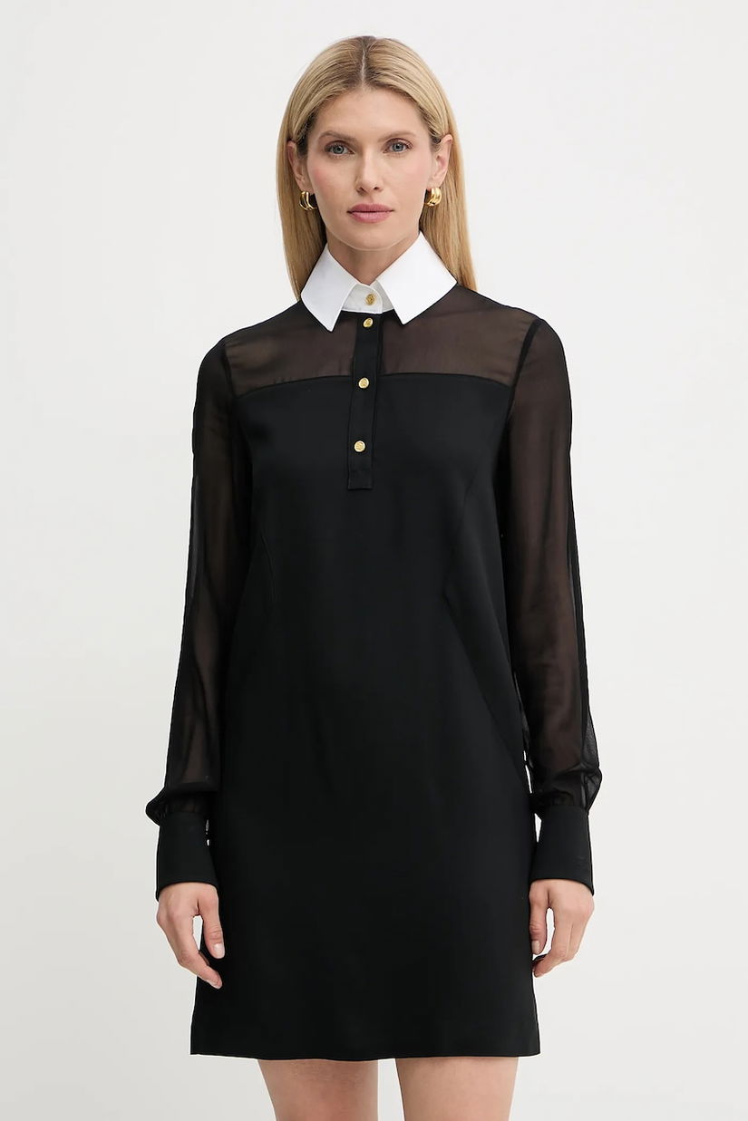 Karl Lagerfeld rochie culoarea negru, mini, drept, A3W13020