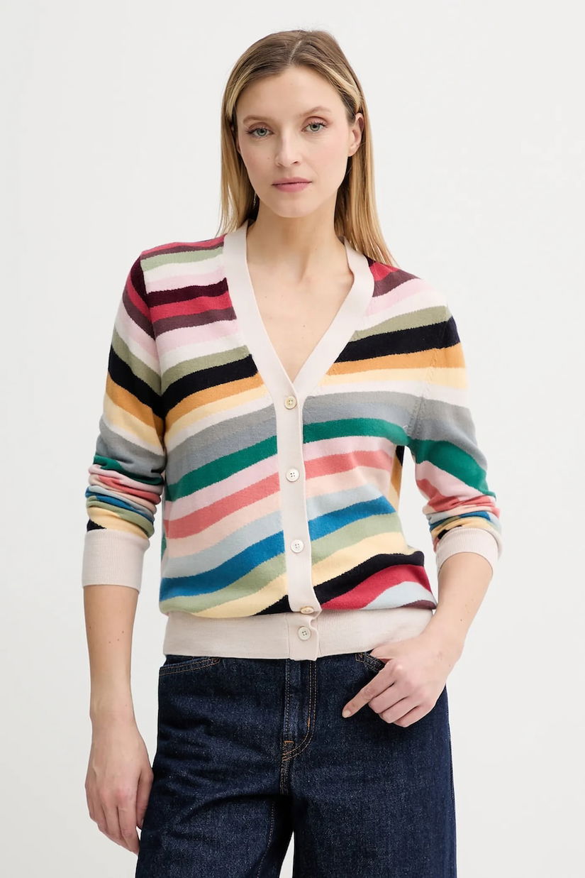 PS Paul Smith cardigan din lână culoarea bej, light, W2R-588N-T31328