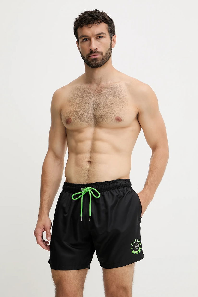 PLEIN SPORT pantaloni scurți de baie culoarea negru, PS25MBM03