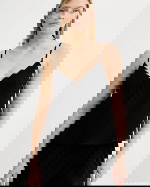 Gestuz top culoarea negru, 10910439