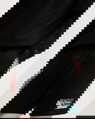 Tommy Jeans pantaloni scurți din bumbac culoarea negru, DM0DM21803