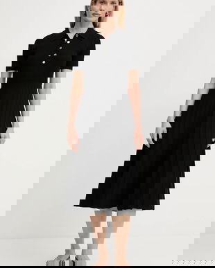 MICHAEL Michael Kors rochie culoarea negru, mini, evazați, MT5834F33D