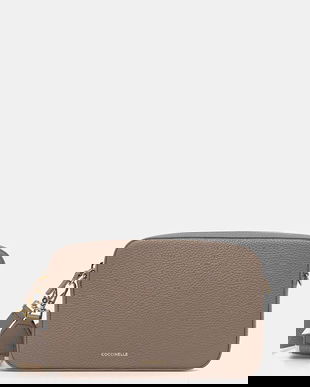 Coccinelle poșetă de piele TEBE culoarea bej, E5.MN5.52.01.01